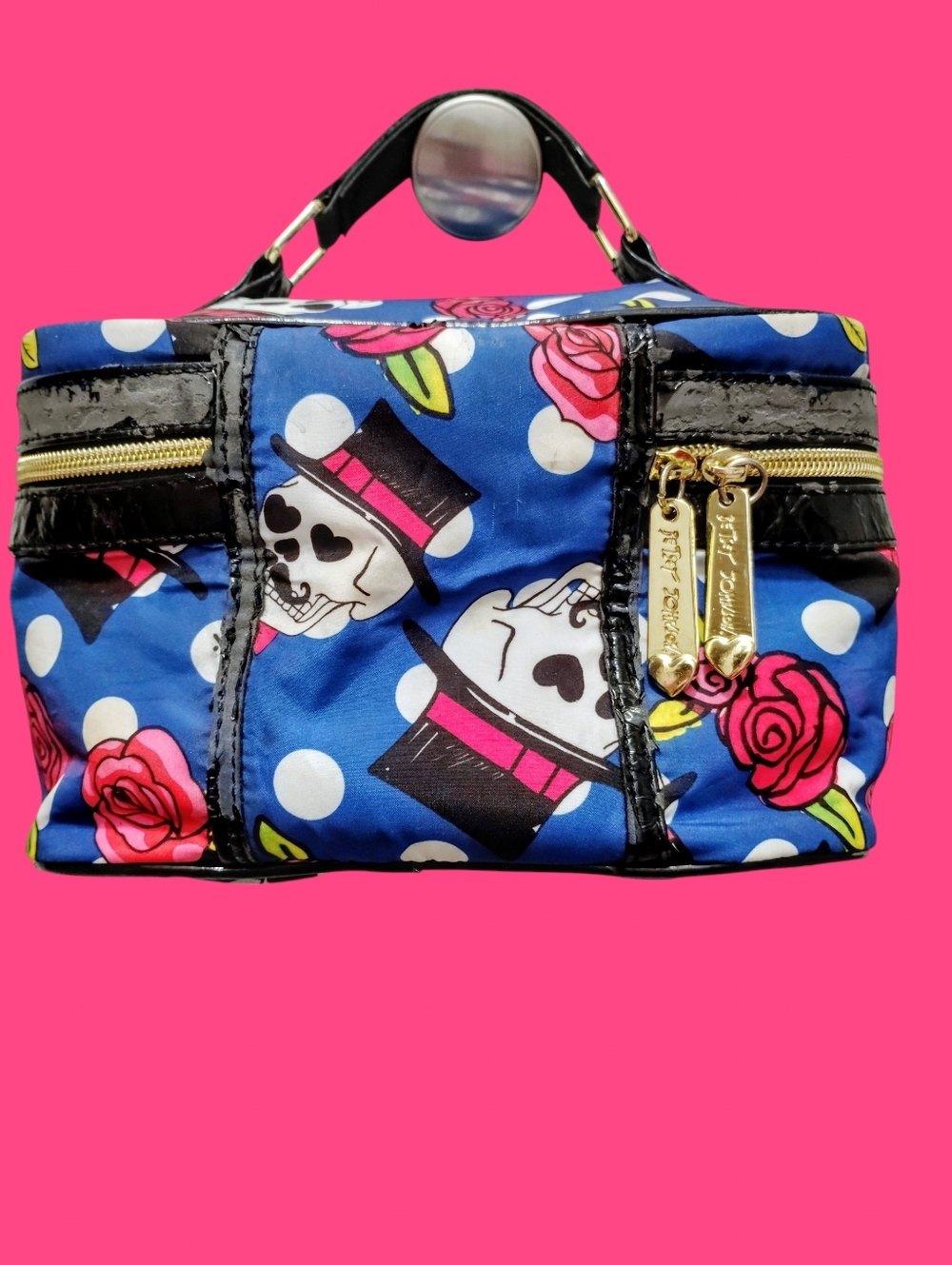 🌹💙*Betsey Johnson* Blue Floral Skulls Case🌹💙 - Picture 2 of 5